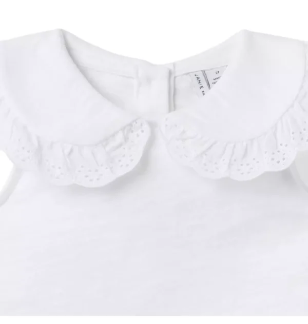 Eyelet Collar Top