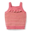 Striped Ruffle Sweater Top