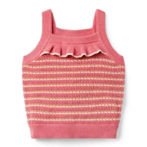 Striped Ruffle Sweater Top