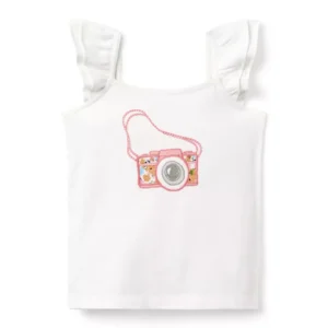 Girls Camera Graphic Top