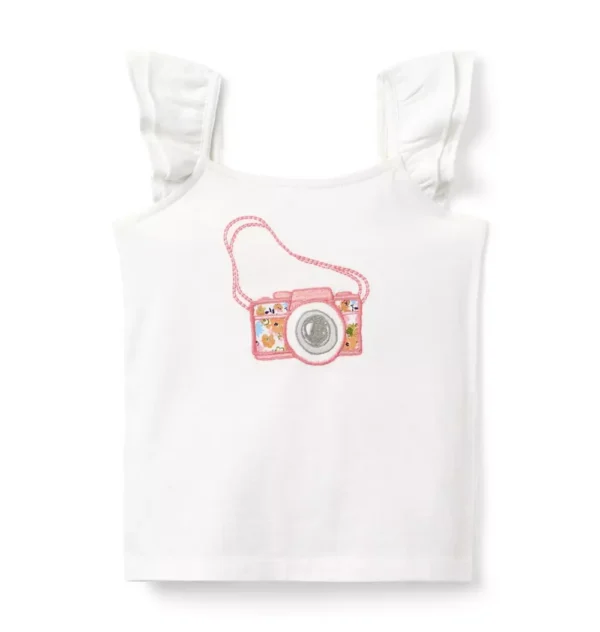 Girls Camera Graphic Top