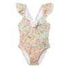 Recycled Floral Ruffle Rosette Swimsuit