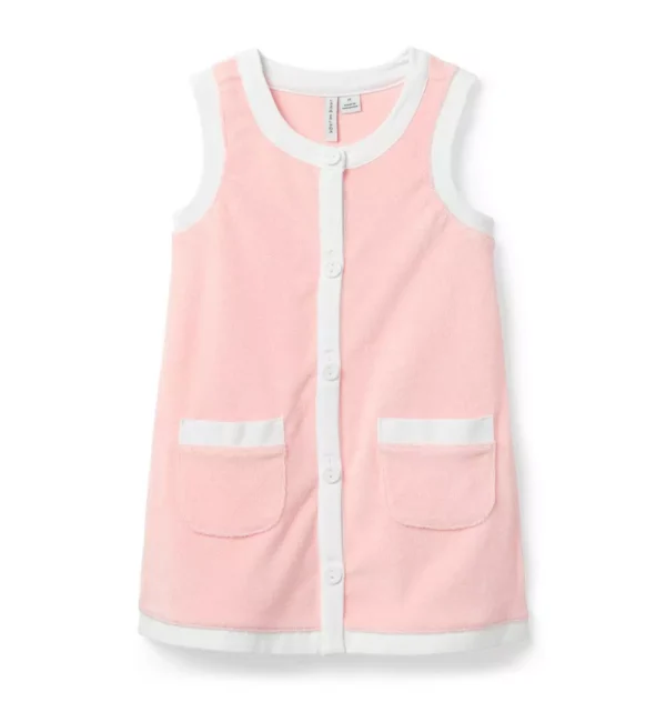 Terry Button Swim Cover-Up