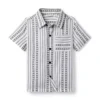 Textured Geo Striped Shirt