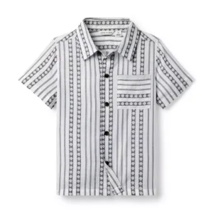 Textured Geo Striped Shirt
