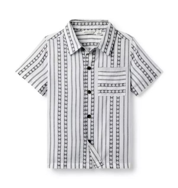 Textured Geo Striped Shirt