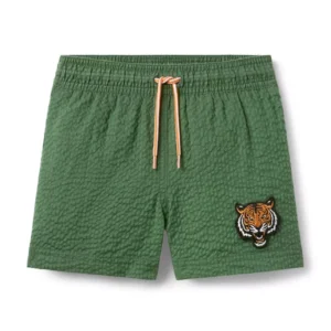 Recycled Seersucker Tiger Swim Trunk