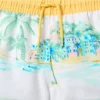 Recycled Vacation Border Swim Trunk