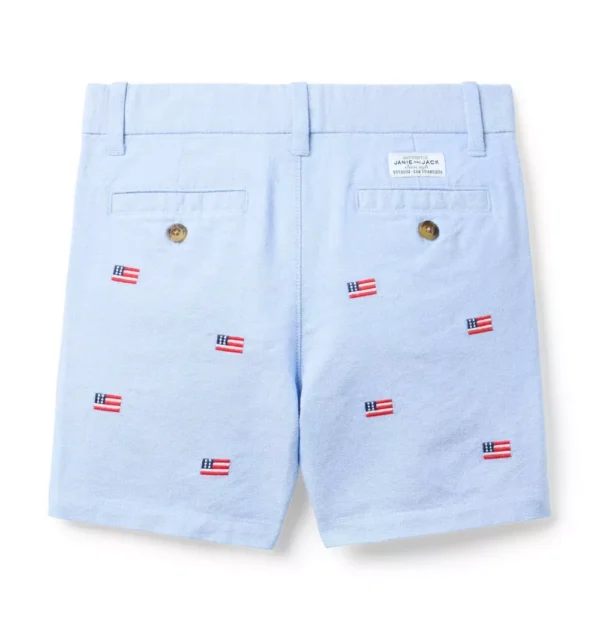 Embroidered Flag Oxford Short