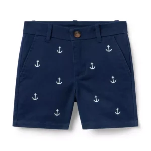 Embroidered Anchor Twill Short