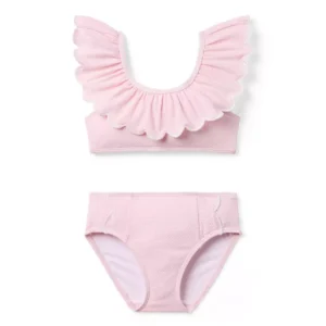 Textured Ruffle 2-Piece Swimsuit