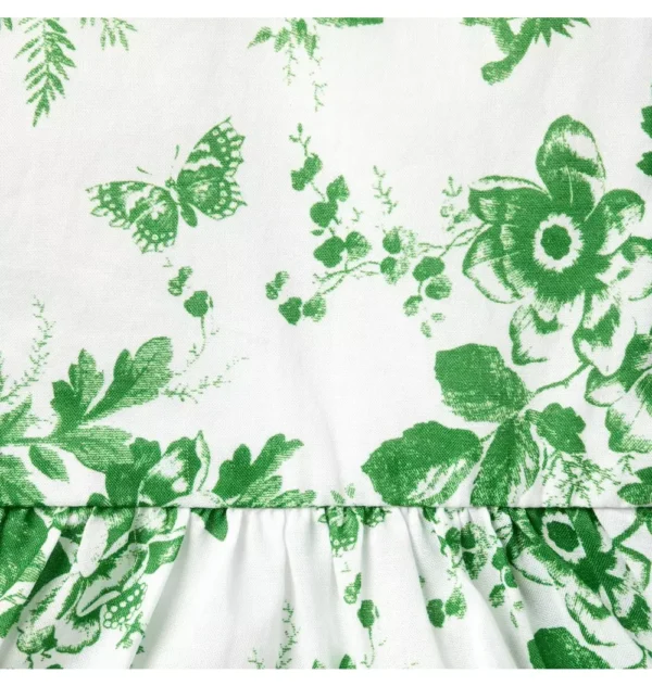 Floral Toile Pintuck Top