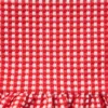 Gingham Jacquard Peplum Top