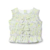 Smocked Floral Bow Top