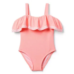 Recycled Textured Ruffle Swimsuit