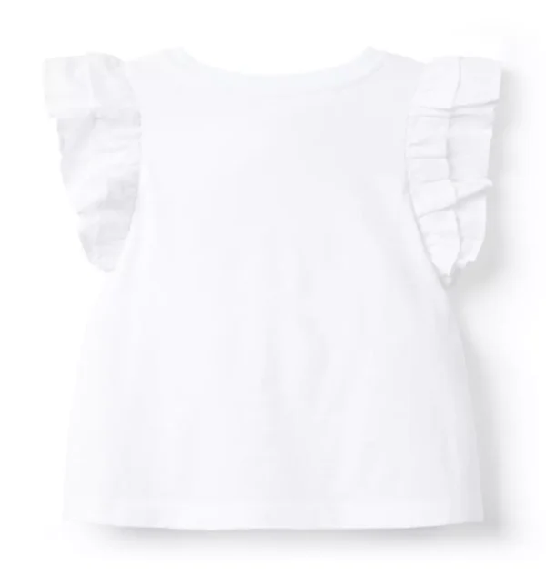Sunglasses Print Ruffle Top