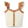 Pointelle Scalloped Sweater Top