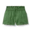 Poplin Scalloped Short