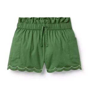 Poplin Scalloped Short