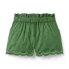 Poplin Scalloped Short
