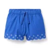 Embroidered Floral Hem Short