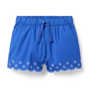 Embroidered Floral Hem Short
