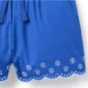Embroidered Floral Hem Short