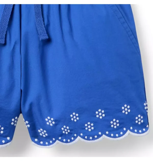 Embroidered Floral Hem Short