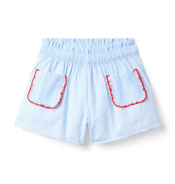 Striped Ruffle Short
