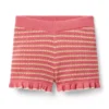 Striped Ruffle Sweater Short