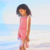 Striped Ruffle Sweater Short