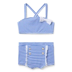 Recycled Gingham Bow 2-Piece Swimsuit