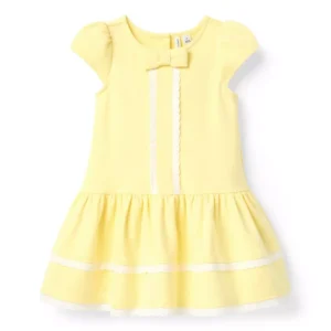 Eyelet Trim Ponte Dress