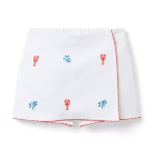 Embroidered Lobster Skort
