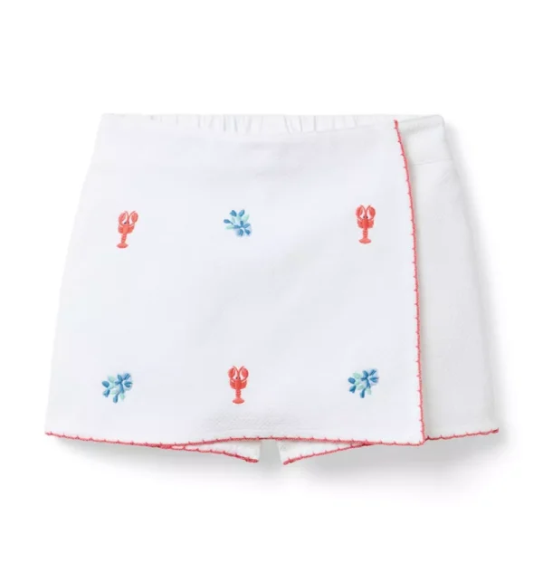 Embroidered Lobster Skort