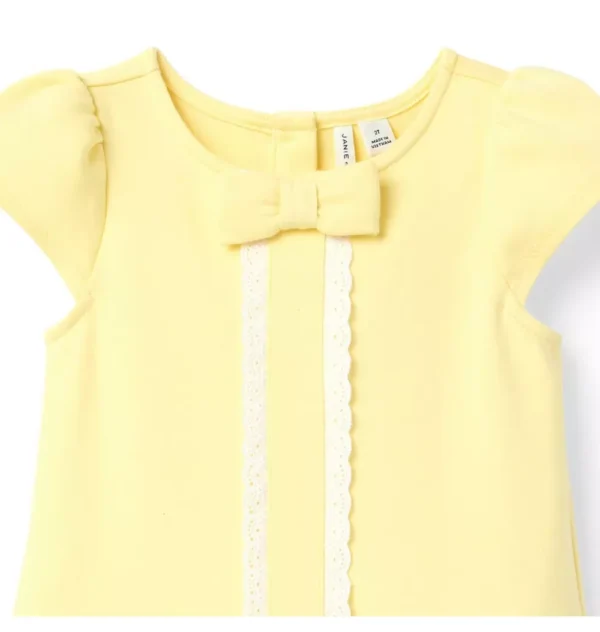 Eyelet Trim Ponte Dress