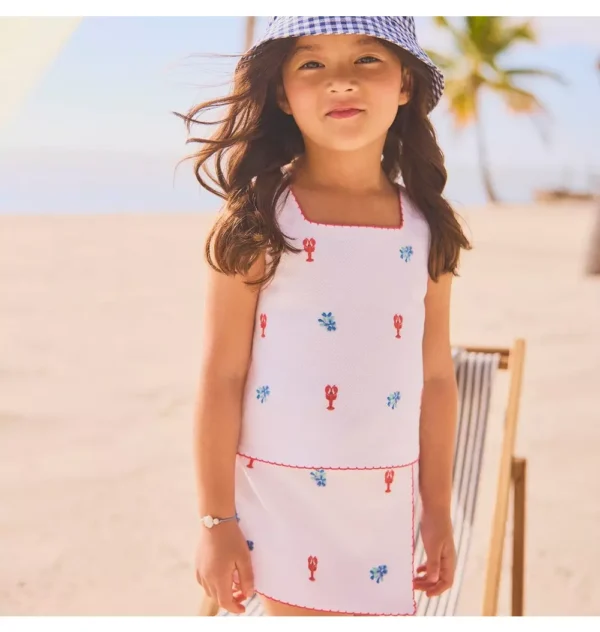 Embroidered Lobster Skort