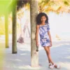 Pineapple Floral Wrap Skort