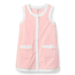 Terry Button Swim Cover-Up