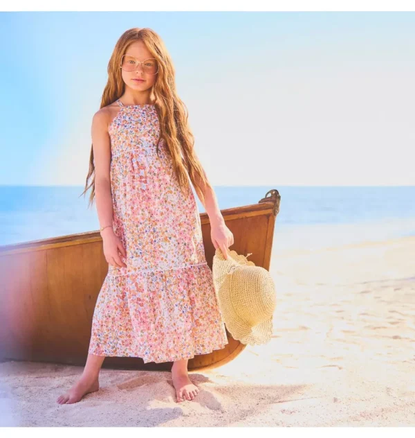 Floral Halter Maxi Dress