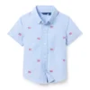 Embroidered Flag Oxford Shirt