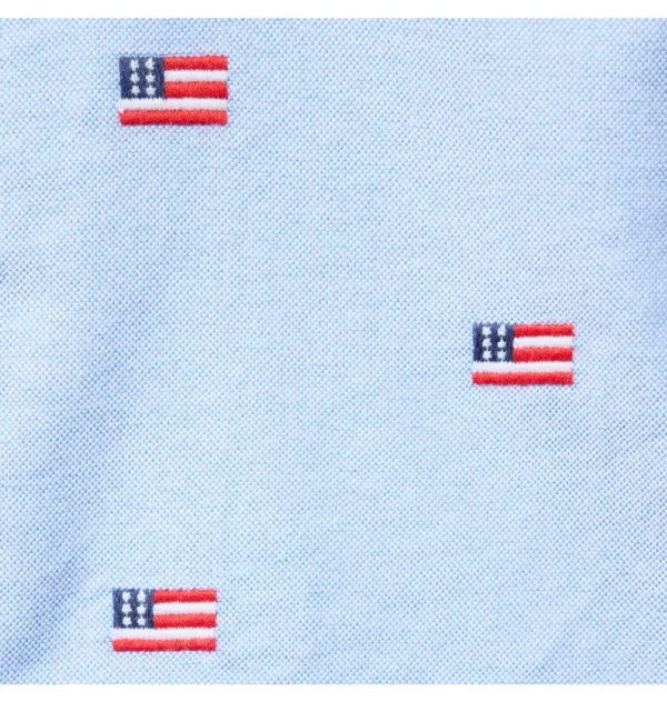 Embroidered Flag Oxford Shirt