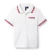 The Stripe Trim Pique Polo