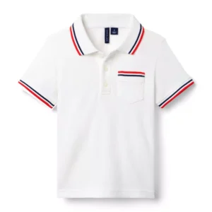 The Stripe Trim Pique Polo