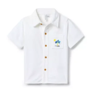 Terry Embroidered Palm Shirt