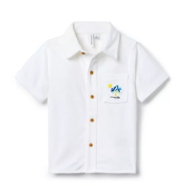 Terry Embroidered Palm Shirt